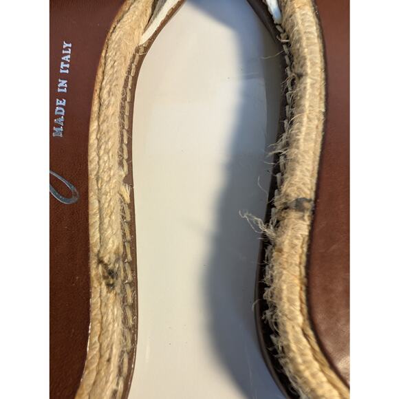 BRIGHTON Elliot Cream Tan Leather‎ Slide Sandals Charm JAG01 Women's 9.5 - Picture 9 of 15